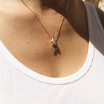 GOLD BABY HAND NECKLACE - Ruby Star