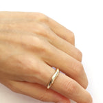 GOLD CURVE II RING - Ruby Star