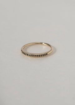 GOLD FLUX HALF ETERNITY RING - Ruby Star