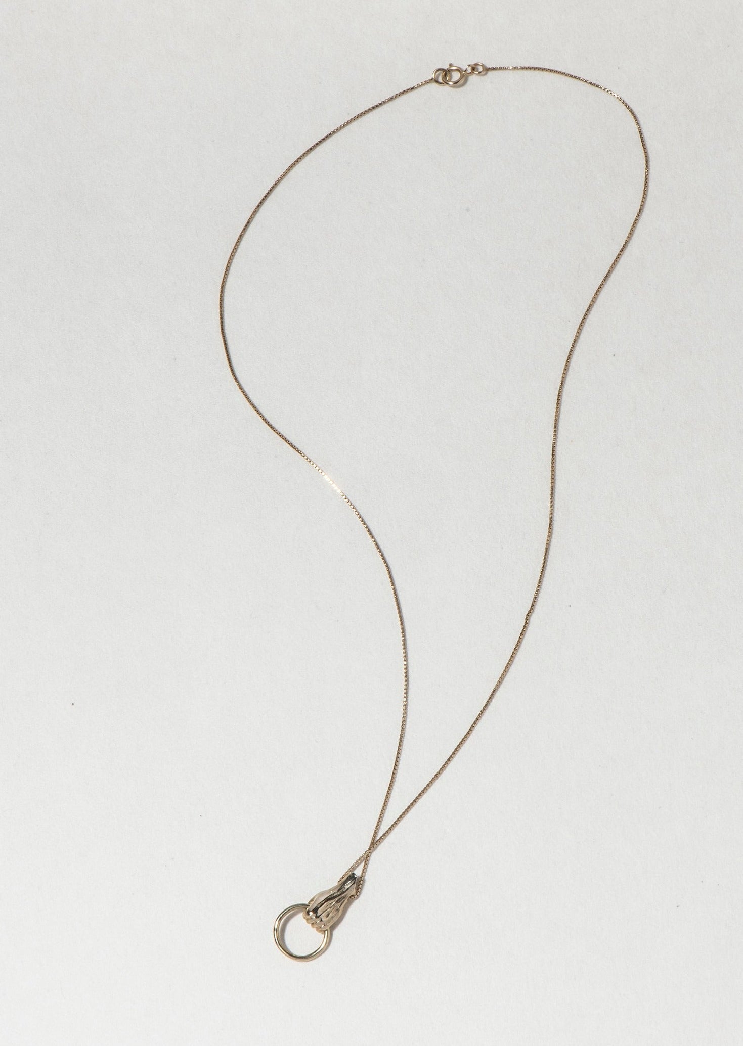 GOLD BABY HAND NECKLACE - Ruby Star