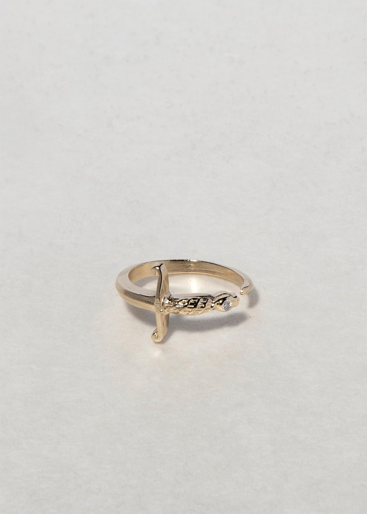 GOLD SWORD RING - Ruby Star