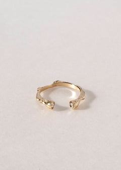 GOLD FLORA RING - Ruby Star