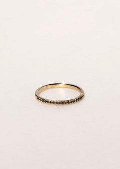 GOLD THIN HALF ETERNITY RING - Ruby Star