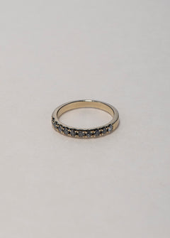 GOLD HALF ETERNITY RING - Ruby Star