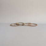 GOLD THIN HALF ETERNITY RING - Ruby Star