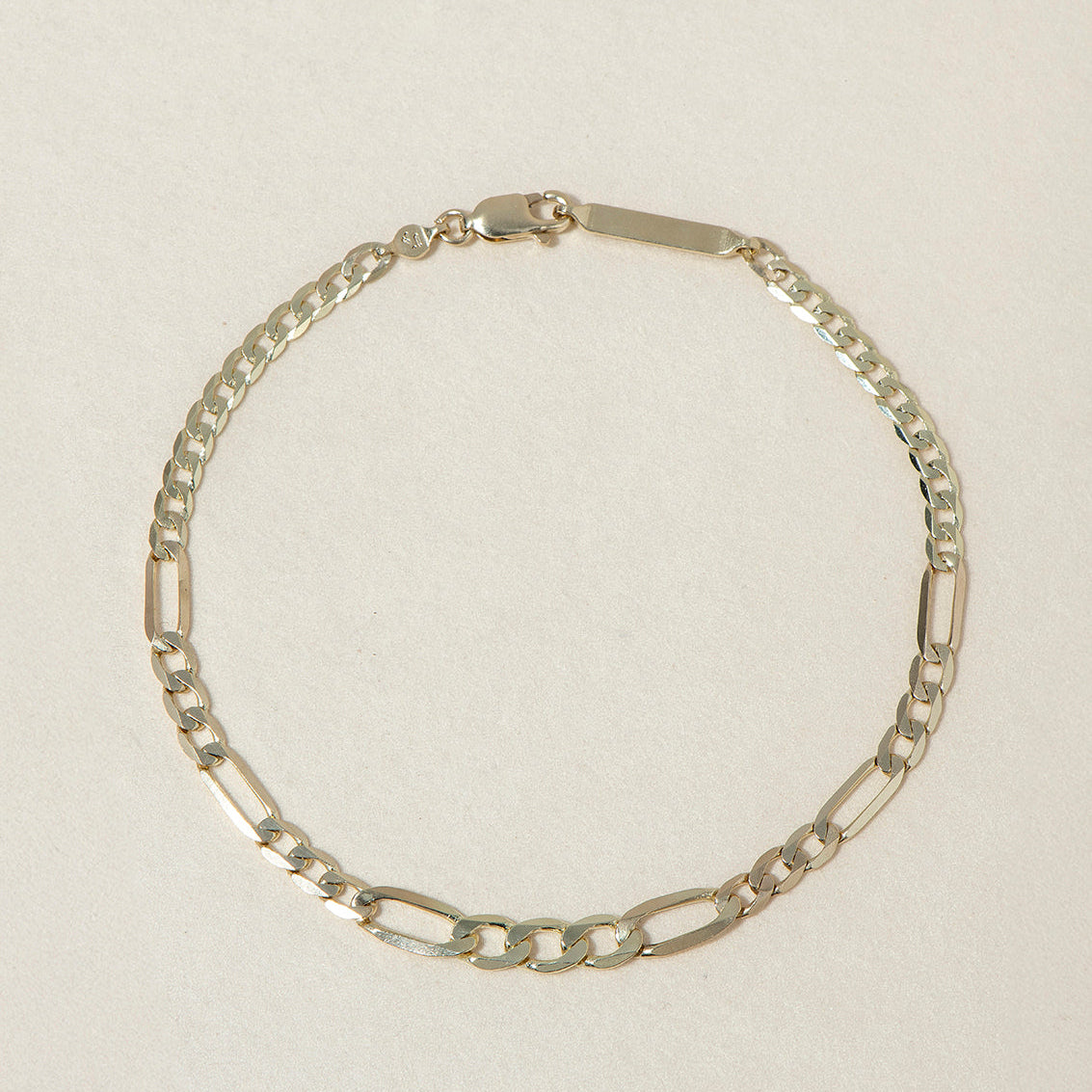 GOLD GOURMETTE BRACELET #2 - Ruby Star