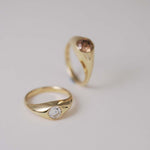 CLASSIC ORO
A refined interpretation of the classic gypsy ring, defined by soft curves and sculptural simplicity. The flush-set diamond integrates seamlessly into the gold form.
The CLASSIC ORO is a 14K solid gold Fine Jewelry engagement ring designed for everyday wear. Minimal, timeless, and effortlessly balanced.
Handcrafted in the Ruby Star studio as a modern heirloom piece.
Details:
• 0.50ct diamond (white / lab-grown / champagne)
• Flush setting
• 14K solid gold
• Handmade fine jewelry
• Sculptural min