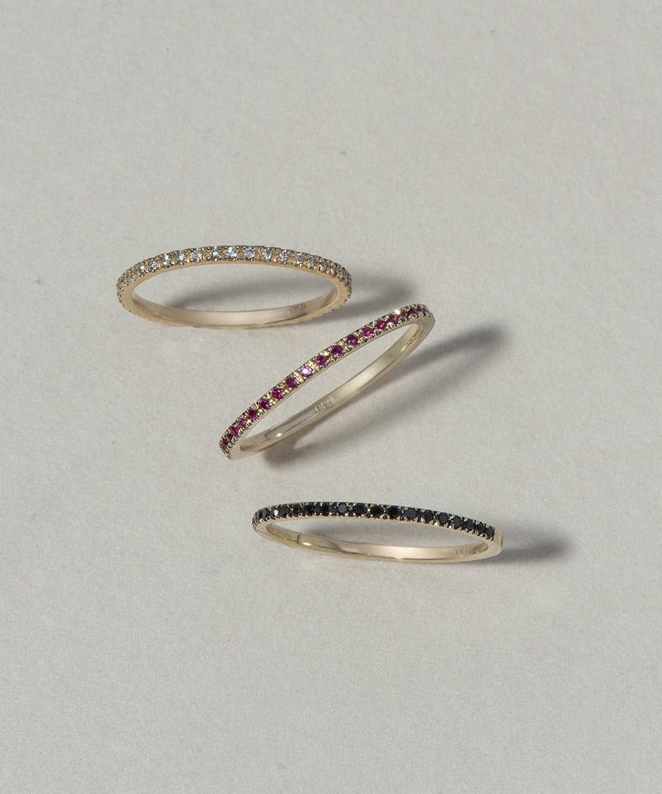 ULTRA THIN ETERNITY RING - Ruby Star