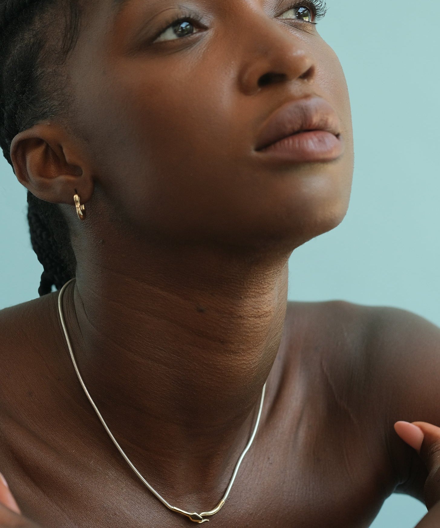 MIX METAL SNAKE NECKLACE - Ruby Star