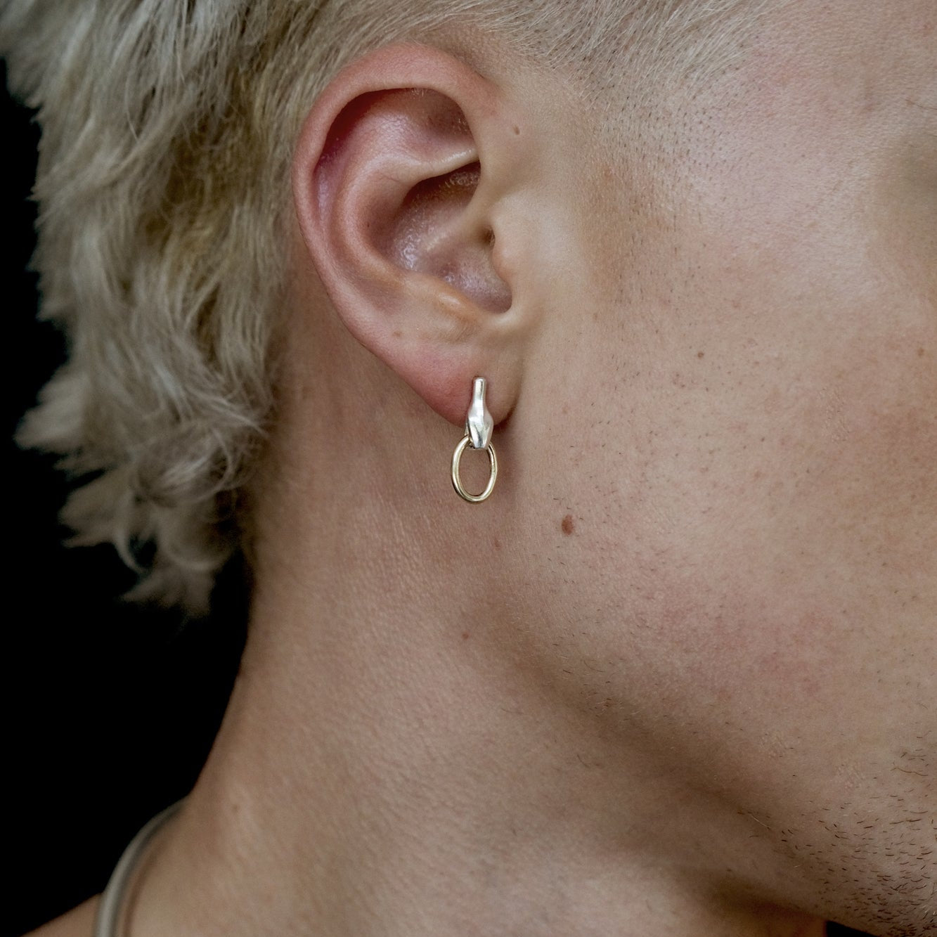 MIX METAL SNAKE EARRING - Ruby Star