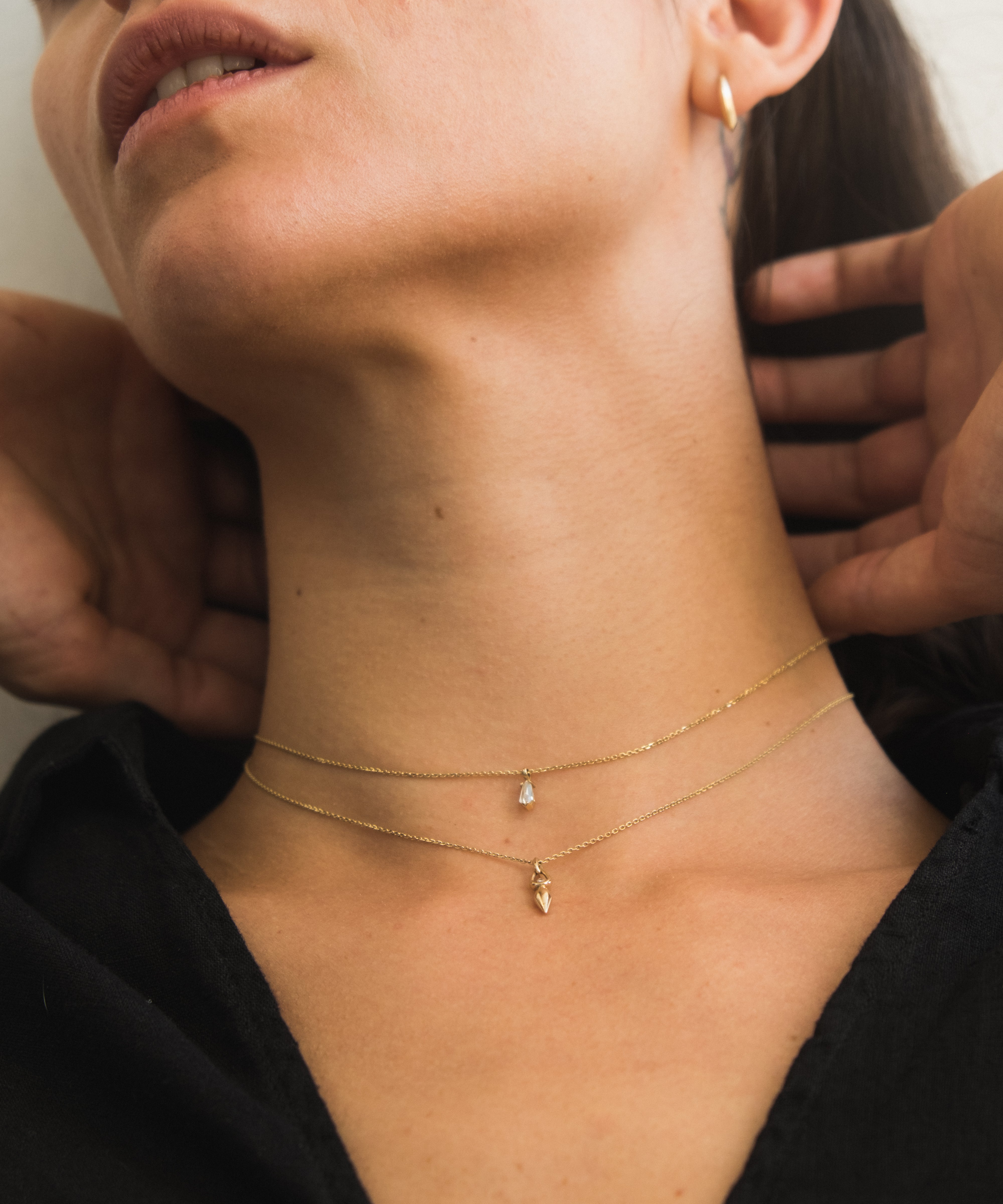 WHITE DIAMOND KITE NECKLACES #4 - Ruby Star