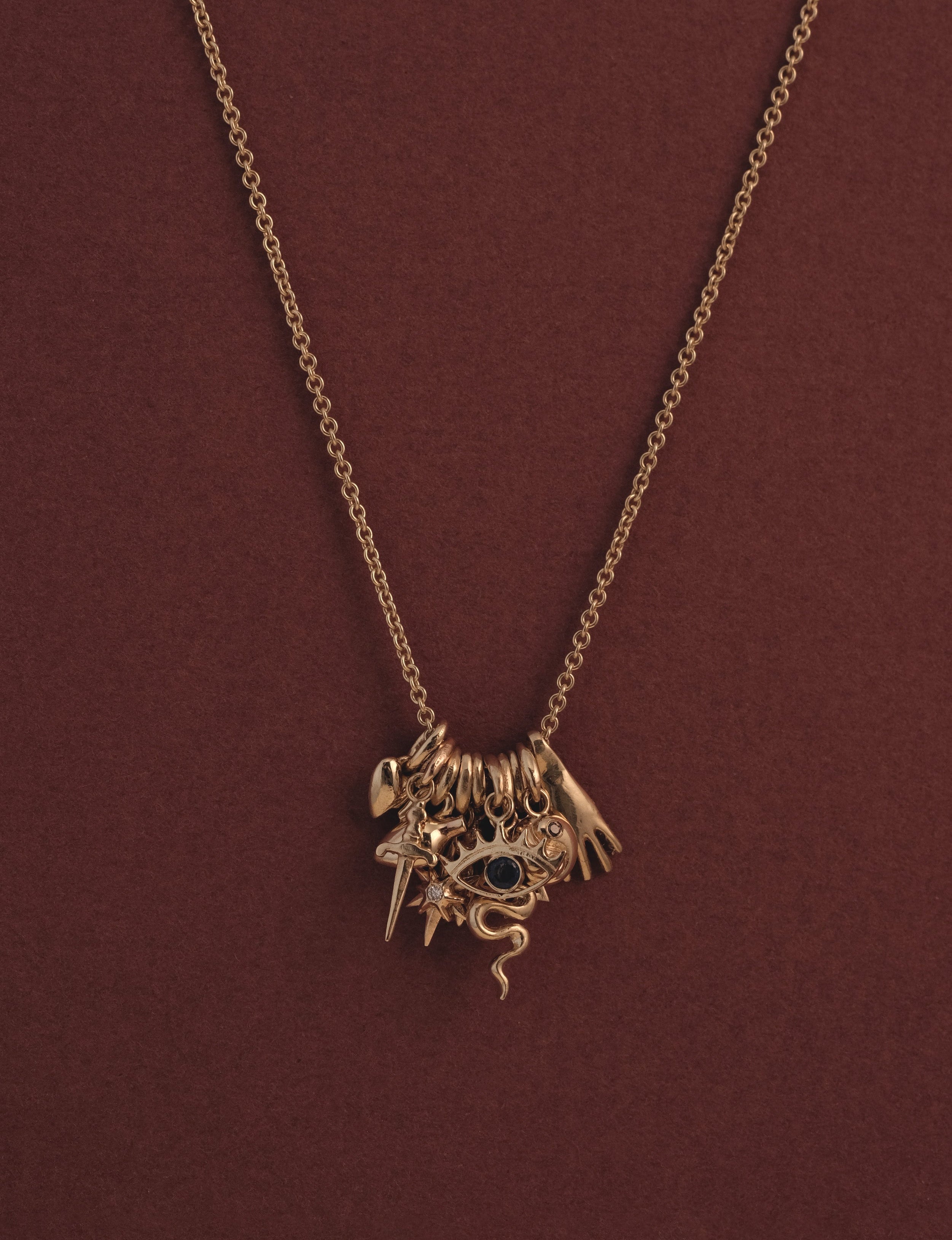 Rolo Necklace - Ruby Star