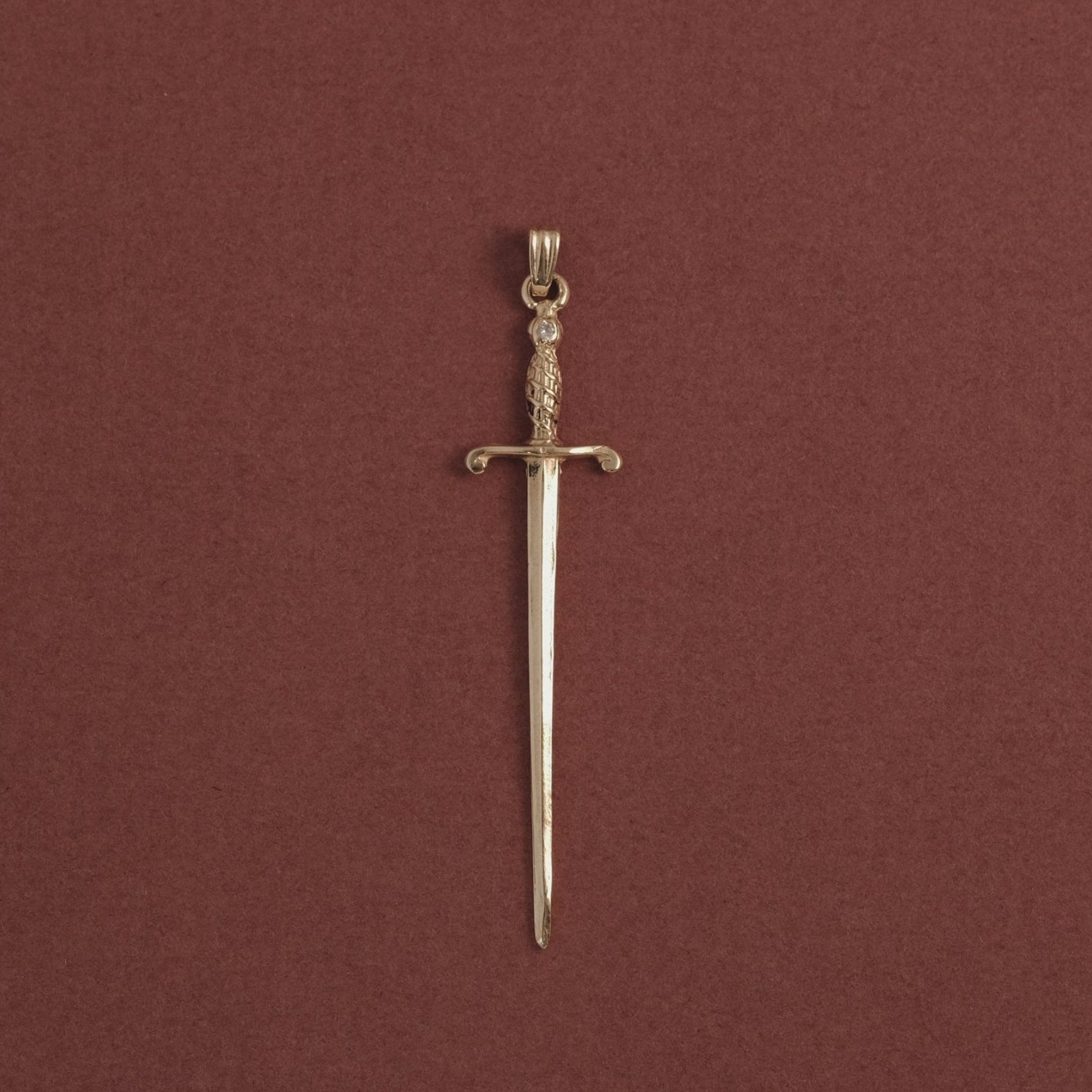 GOLD SWORD PENDANT - Ruby Star