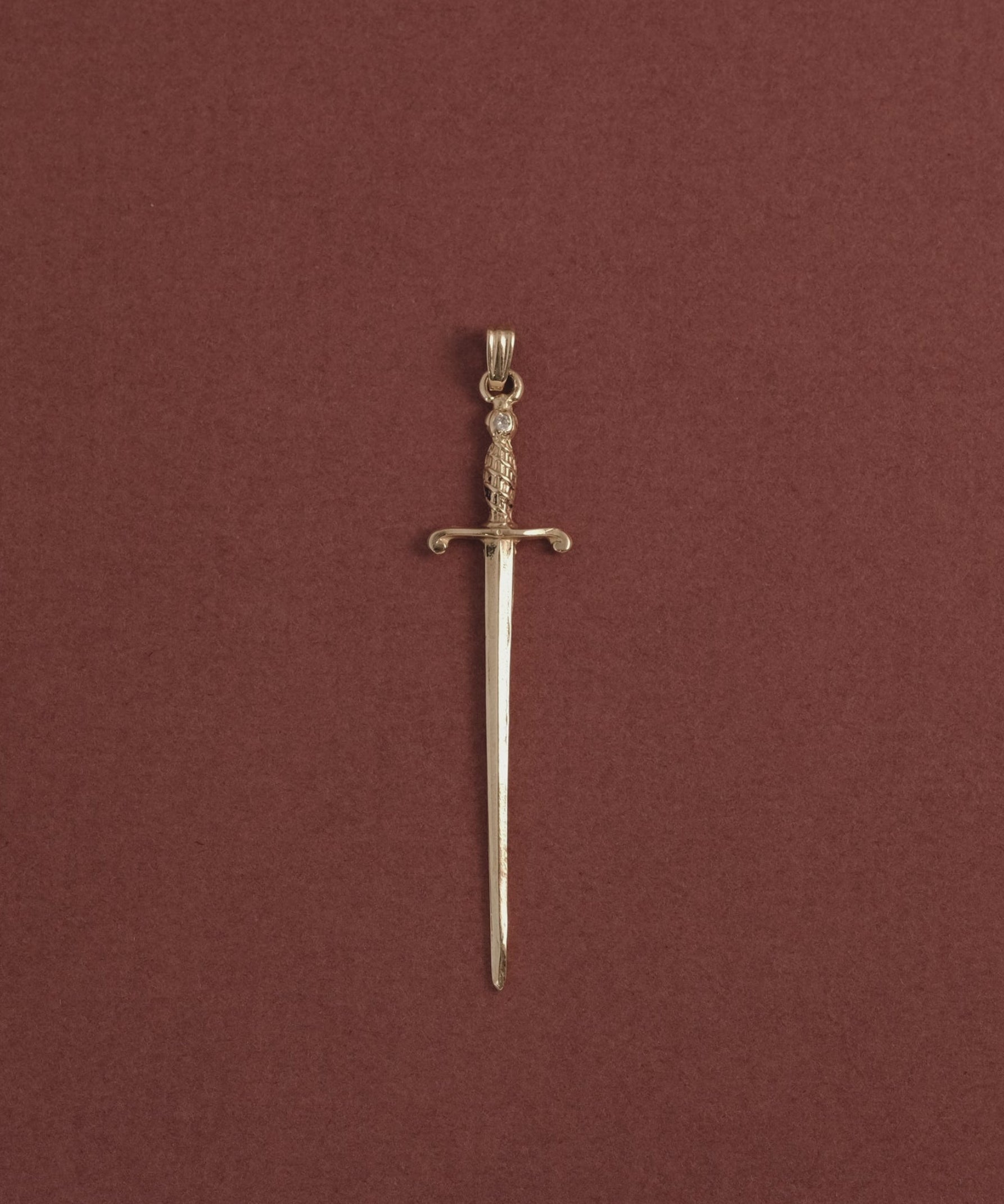 GOLD SWORD PENDANT - Ruby Star