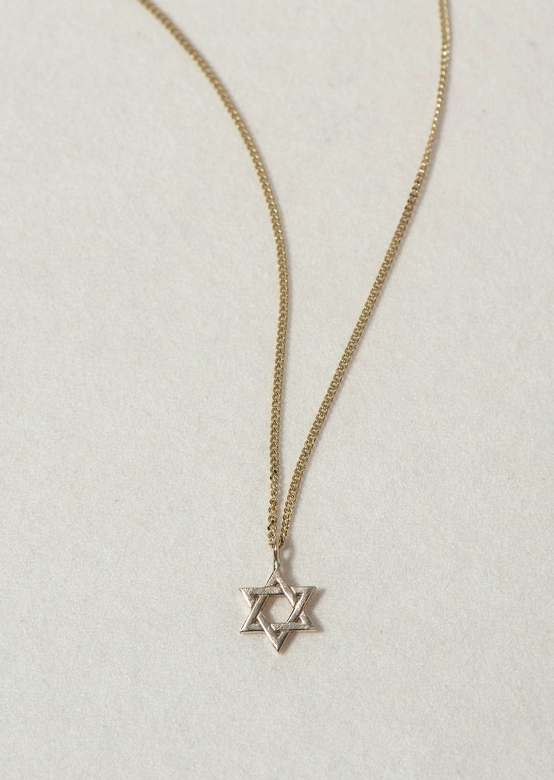14k Gold Star of David Necklace with Nano Bible - Made in Israel