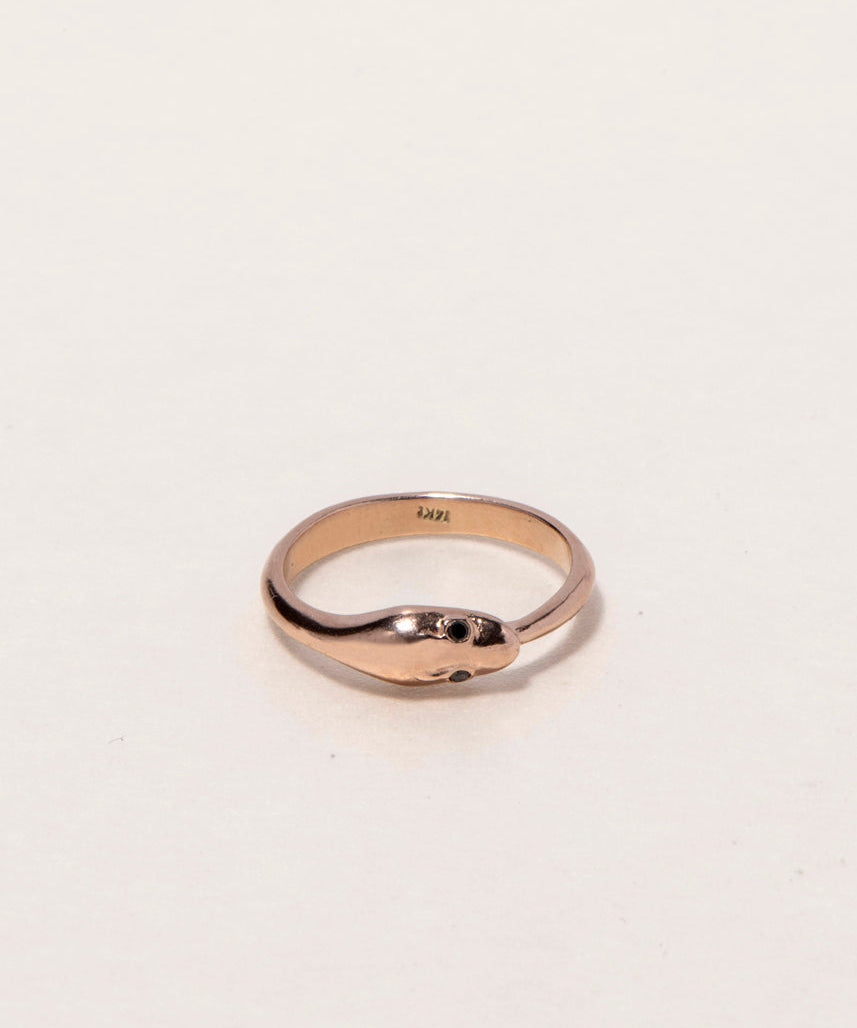 GOLD SNAKE RING - Ruby Star