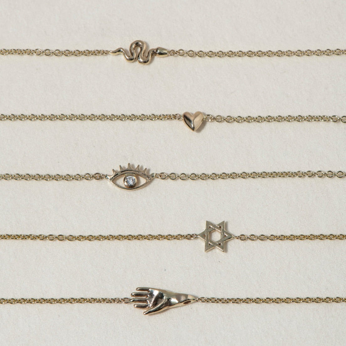 MINI STAR OF DAVID BRACELET - Ruby Star