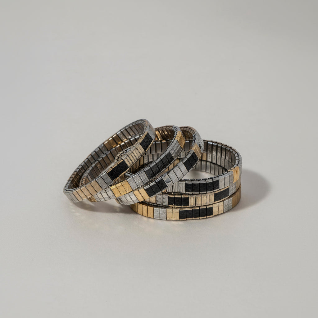 THIN MIX COLOR BANDS EXTRA BLACK - Ruby Star