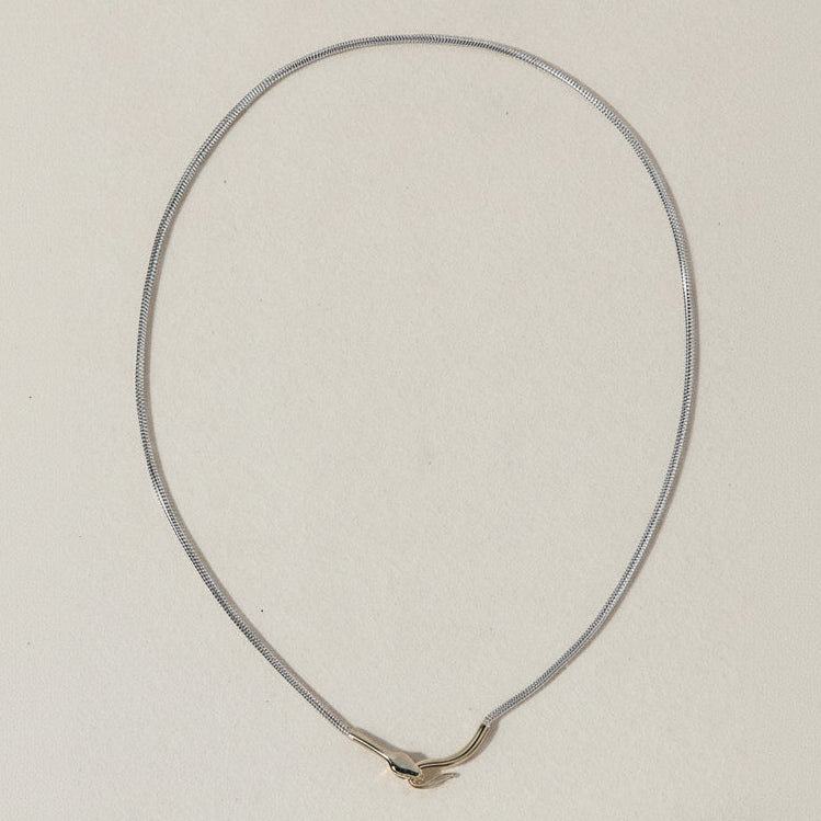 MIX METAL SNAKE NECKLACE - Ruby Star