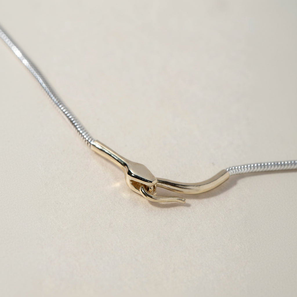 MIX METAL SNAKE NECKLACE - Ruby Star