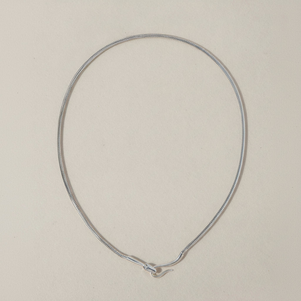 SILVER SNAKE NECKLACE - Ruby Star