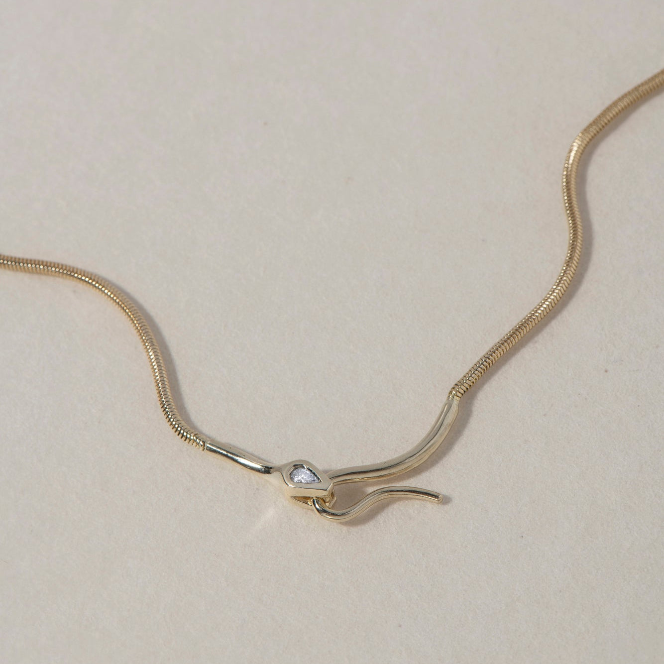 GOLD SNAKE NECKLACE - Ruby Star