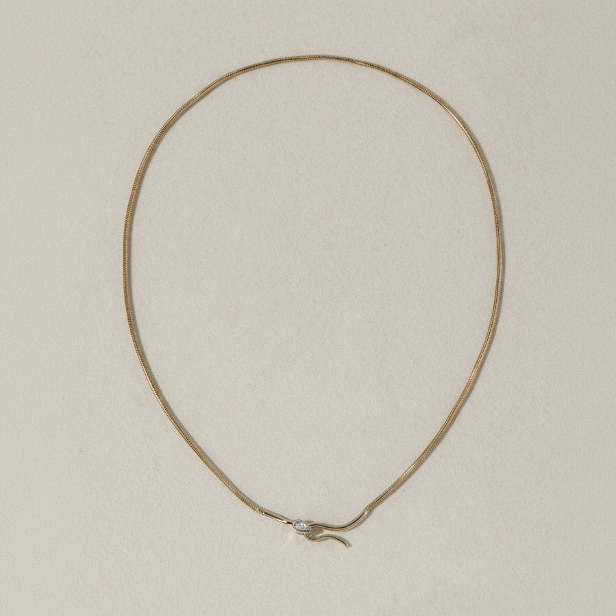 GOLD SNAKE NECKLACE - Ruby Star