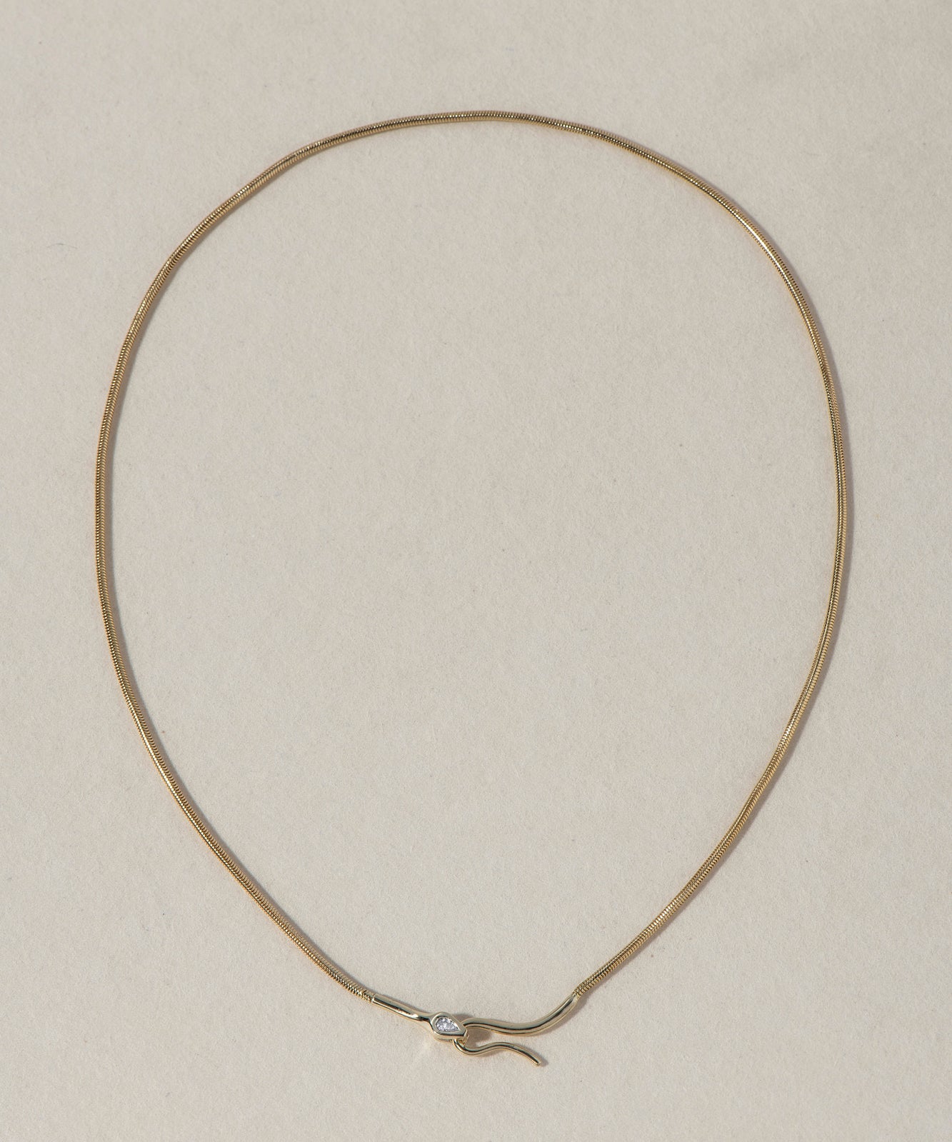 GOLD SNAKE NECKLACE - Ruby Star