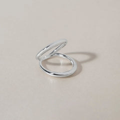 SILVER HALO RING - Ruby Star