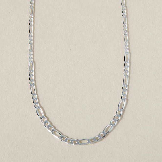 SILVER GOURMETTE NECKLACE #1 - Ruby Star