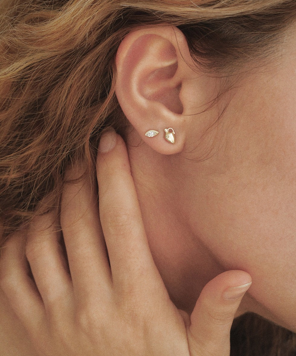 MARQUISE DIAMOND STUD - Ruby Star