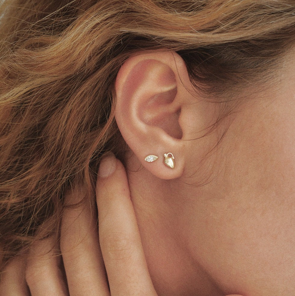 MARQUISE DIAMOND STUD - Ruby Star