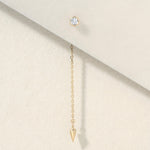 AXIS LINE EARRING - Ruby Star