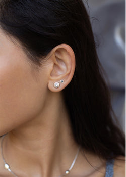 Silver Roll earring