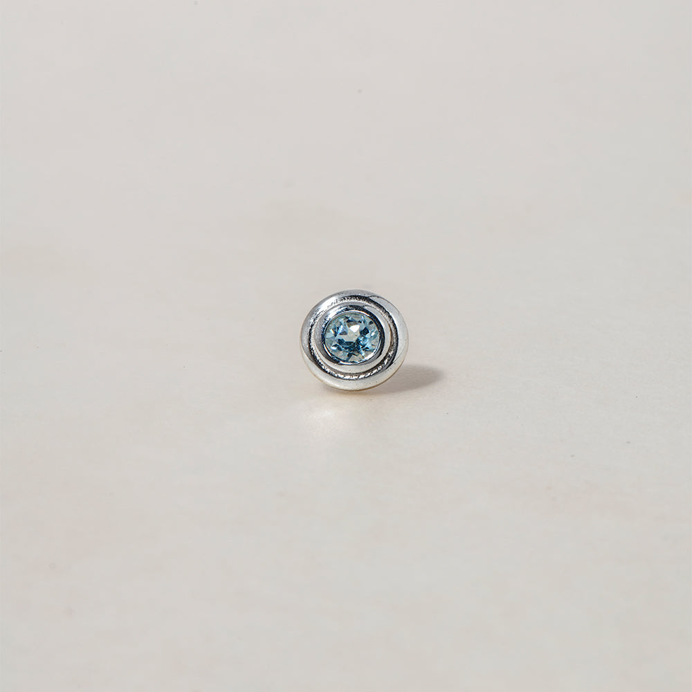 SILVER ROLL EARRING - Ruby Star