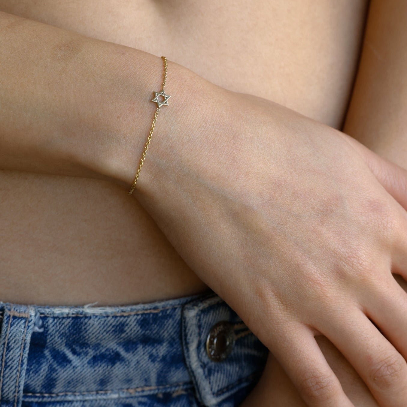 MINI STAR OF DAVID BRACELET - Ruby Star