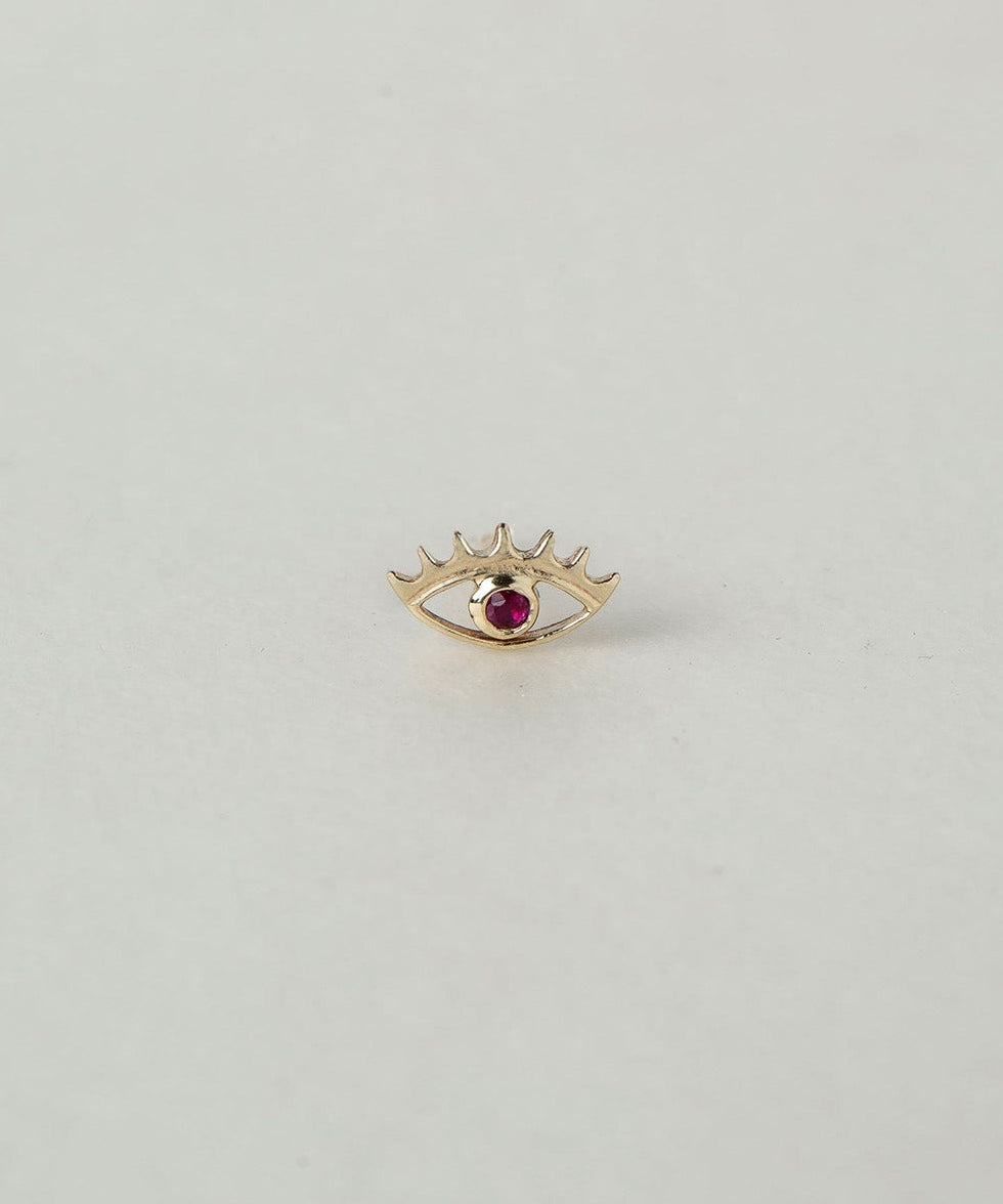 RUBY MINI EYE STUD - Ruby Star