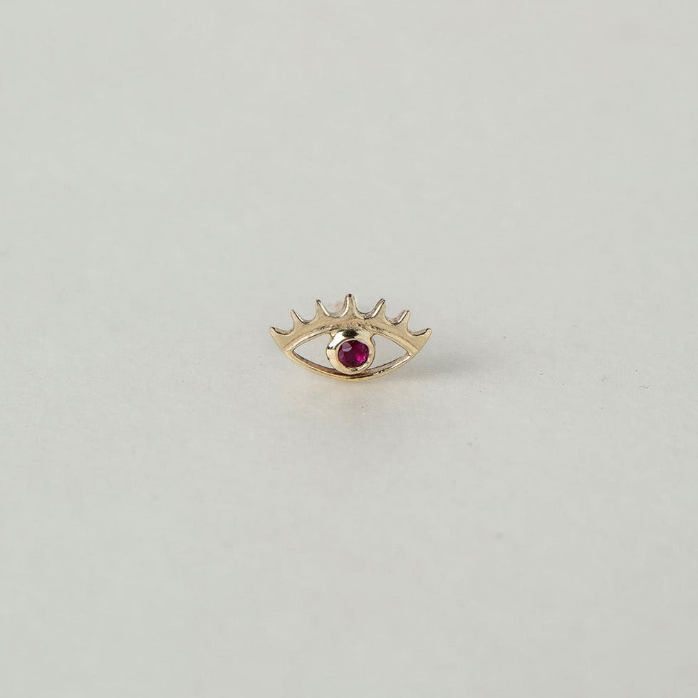 RUBY MINI EYE STUD - Ruby Star