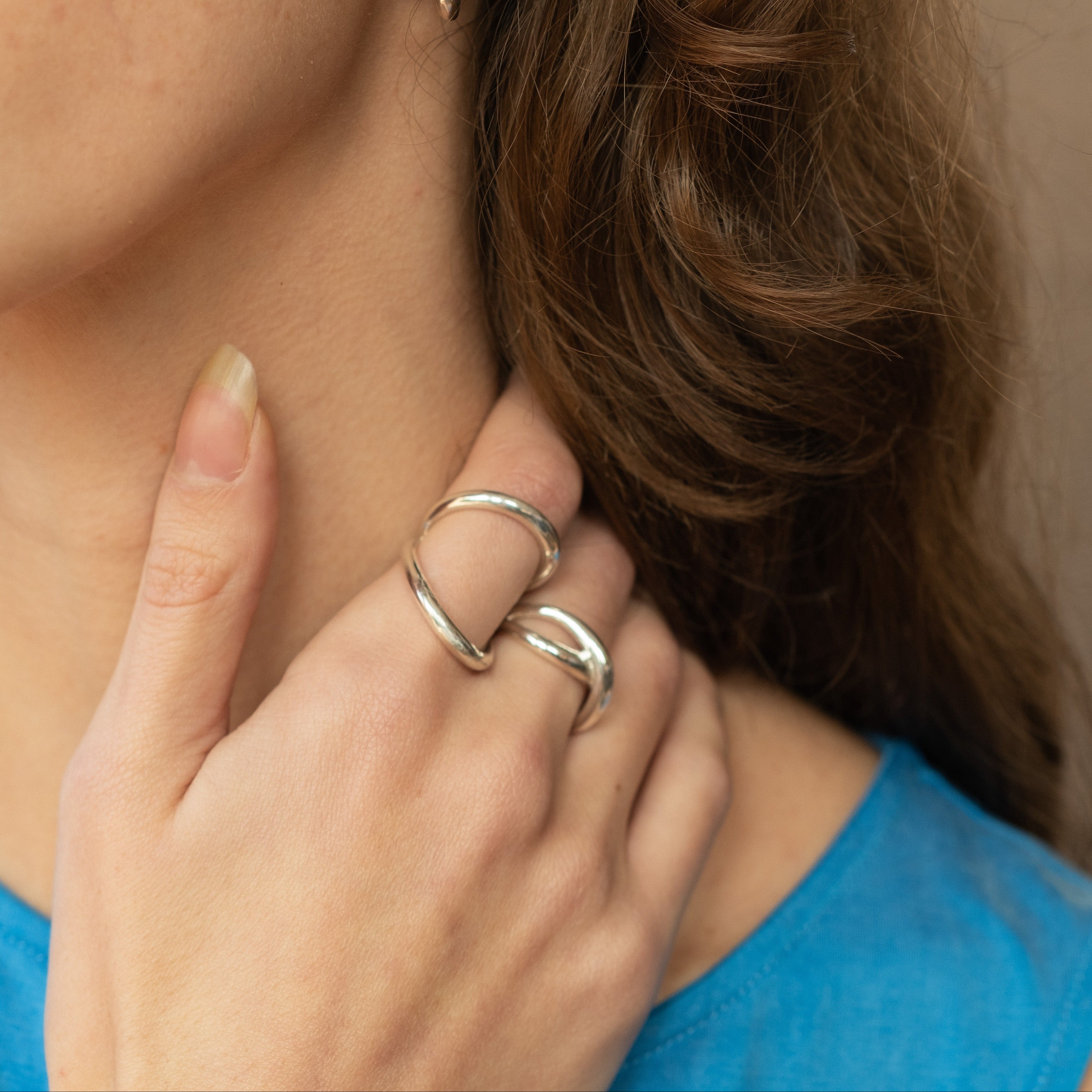 SILVER HALO RING - Ruby Star