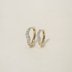 Diamond Wave Hoop - Ruby Star