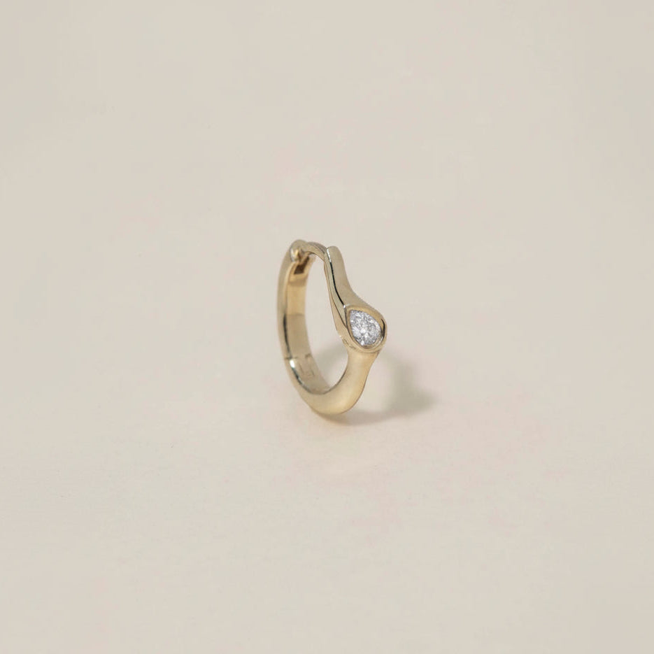 Wave Drop Hoop - Ruby Star