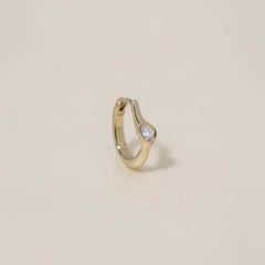 Wave Drop Hoop - Ruby Star