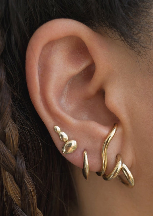 DOUBLE PEBBLE STUD - Ruby Star