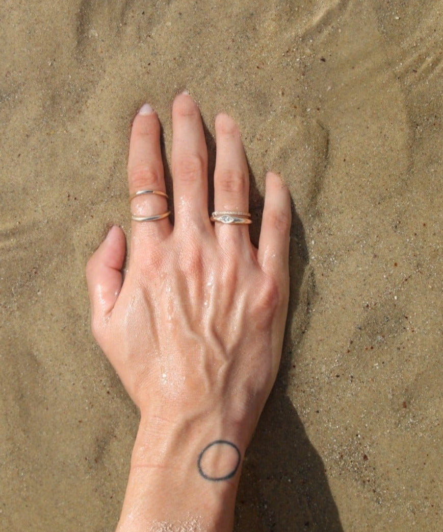 GOLD HALO RING - Ruby Star