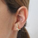 GOLD DUALITY EARRING - Ruby Star