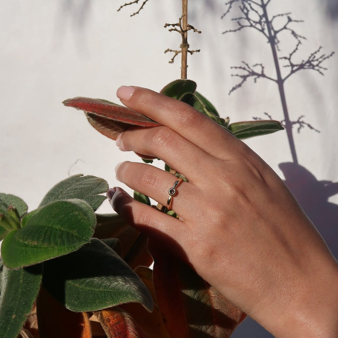 GOLD MEMENTO RING - Ruby Star