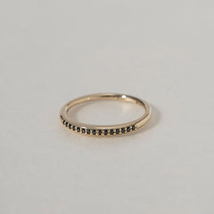 GOLD FLUX HALF ETERNITY RING - Ruby Star