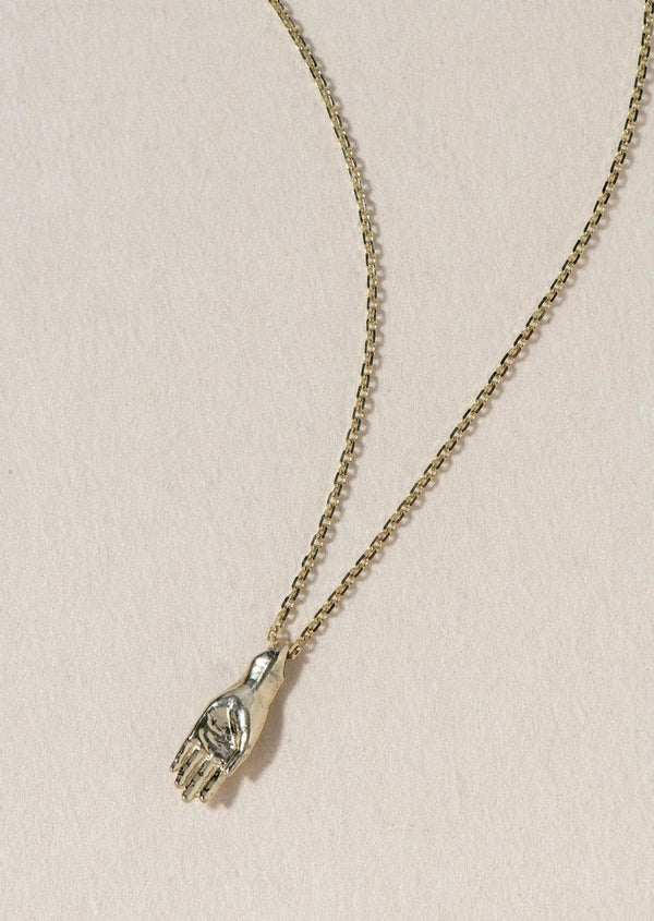 GOLD OPEN HAND NECKLACE