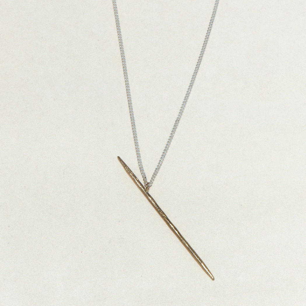 GOLD TOOTHPICK NECKLACE - Ruby Star