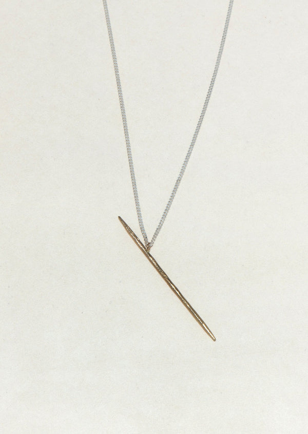 GOLD TOOTHPICK NECKLACE - Ruby Star